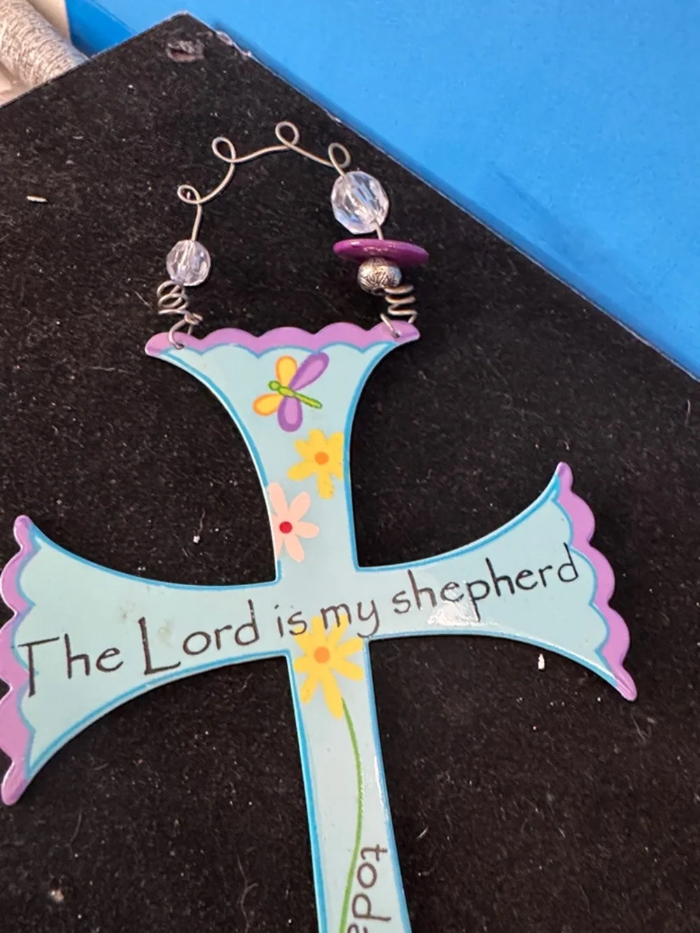 Colorful Decorative Cross with Flowers